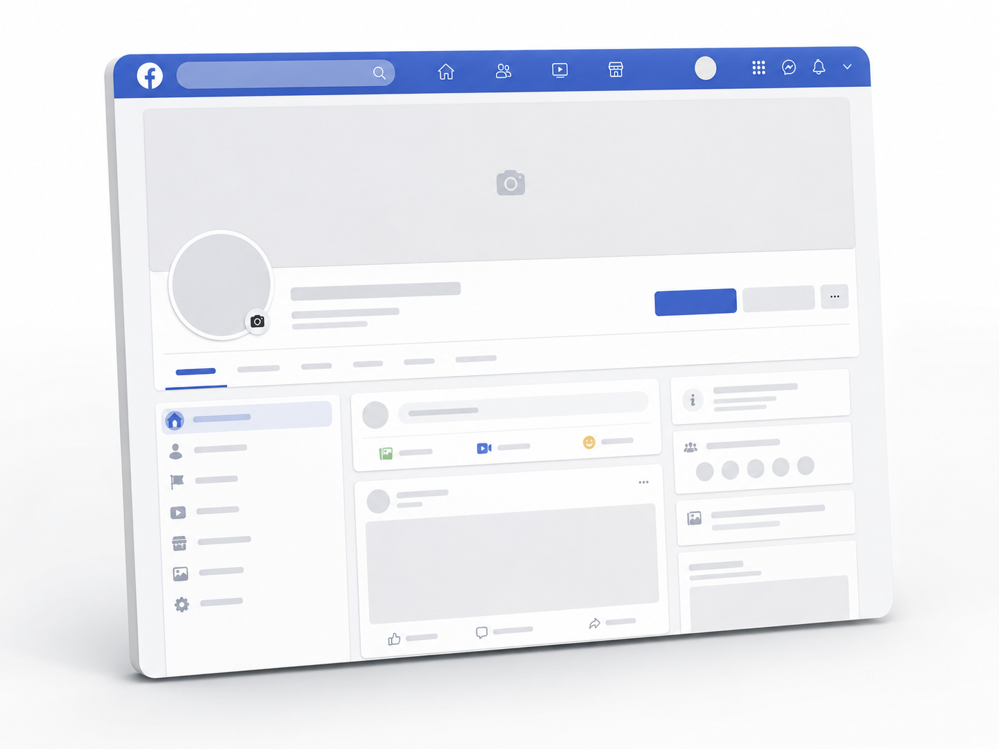Facebook redesign mockup